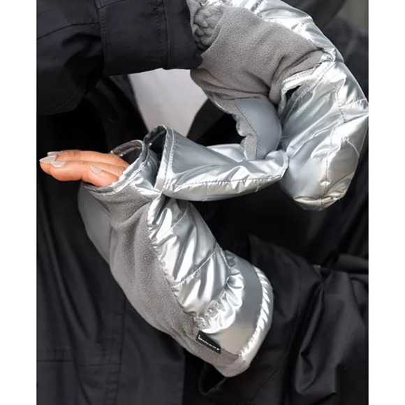 Isotoner Signature Women's Sleek Heat Flip Touchscreen Mittens Blush NWT - Picture 4 of 4